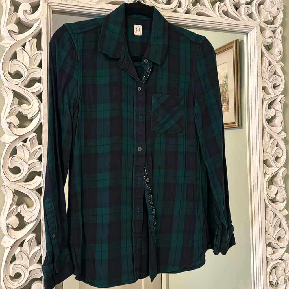 Gap tartan plaid flannel button down